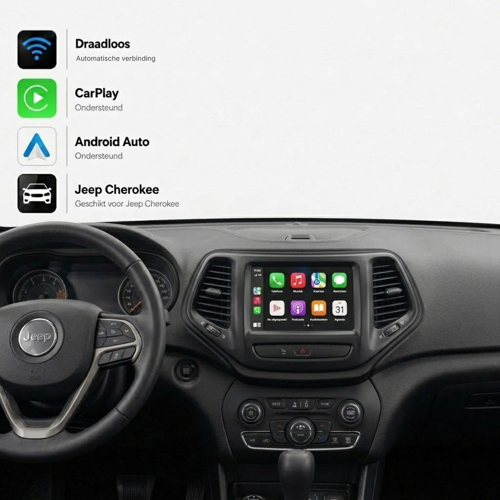 Jeep Renegade | 2014 a 2018 | <tc>CarPlay</tc> & <tc>Android Auto</tc> Caja | Harman