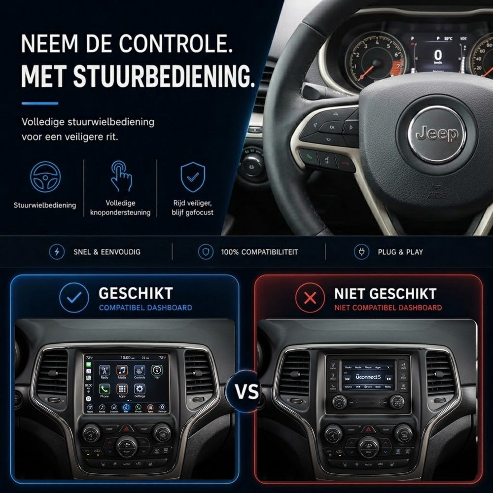 Jeep Renegade | 2014 to 2018 | CarPlay & Android Auto Box | Harman