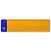 Kentekenplaat schroeven met dop | Geel & Blauw | 6 stuks