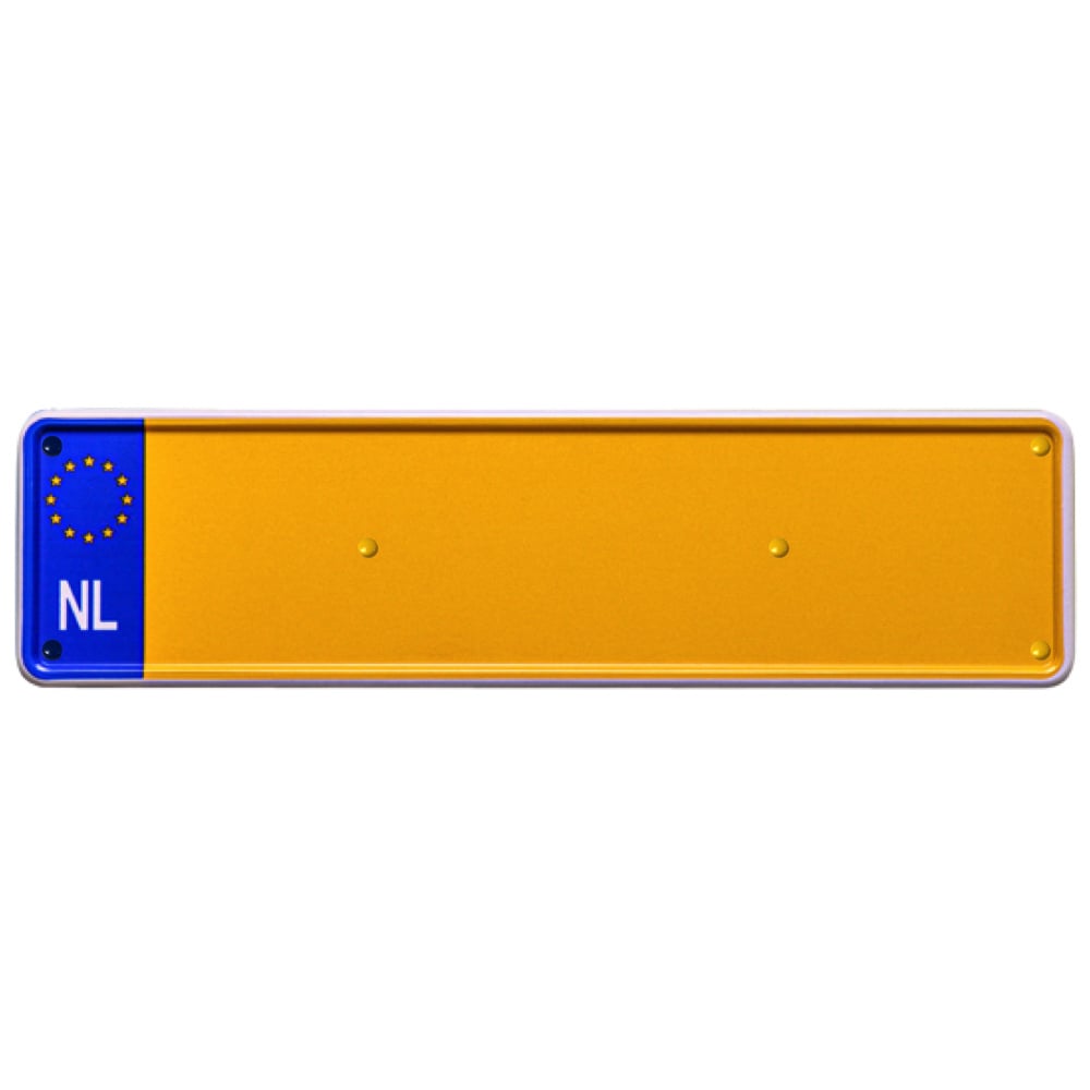 Kentekenplaat schroeven met dop | Geel & Blauw | 6 stuks