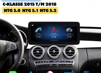 Mercedes C-Klasse CarPlay Autoradio 2015 t/m 2018 | Android Auto  | NTG 5.0