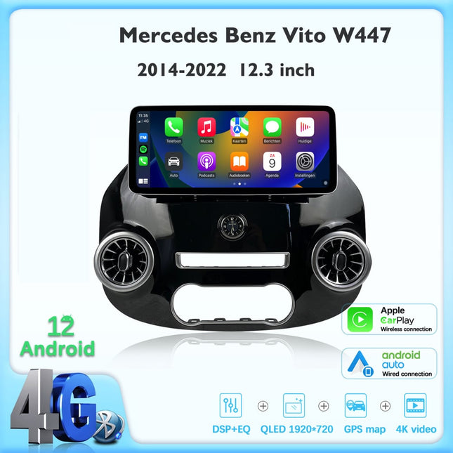 Mercedes Vito Autoradio | 2014 t/m 2023 | CarPlay | 12.3 inch