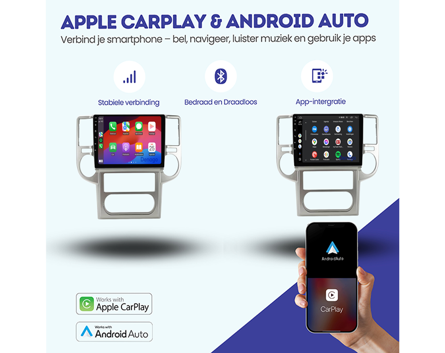 Radio para coche Nissan X-Trail CarPlay | Denago DNG-A339 | 10 pulgadas | Androide 13 | CarPlay inalámbrico y Android Auto