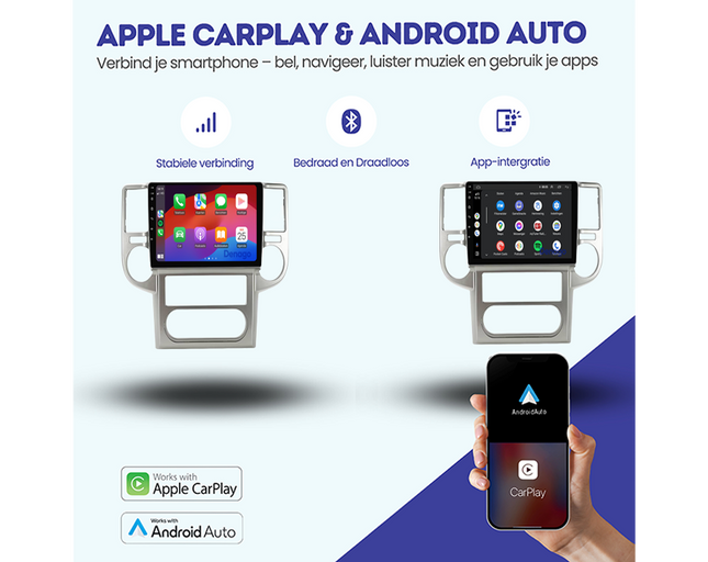 Nissan X-Trail CarPlay autoradio | Denago DNG-A339 | 10 inch | Android 13 | Draadloos CarPlay & Android Auto