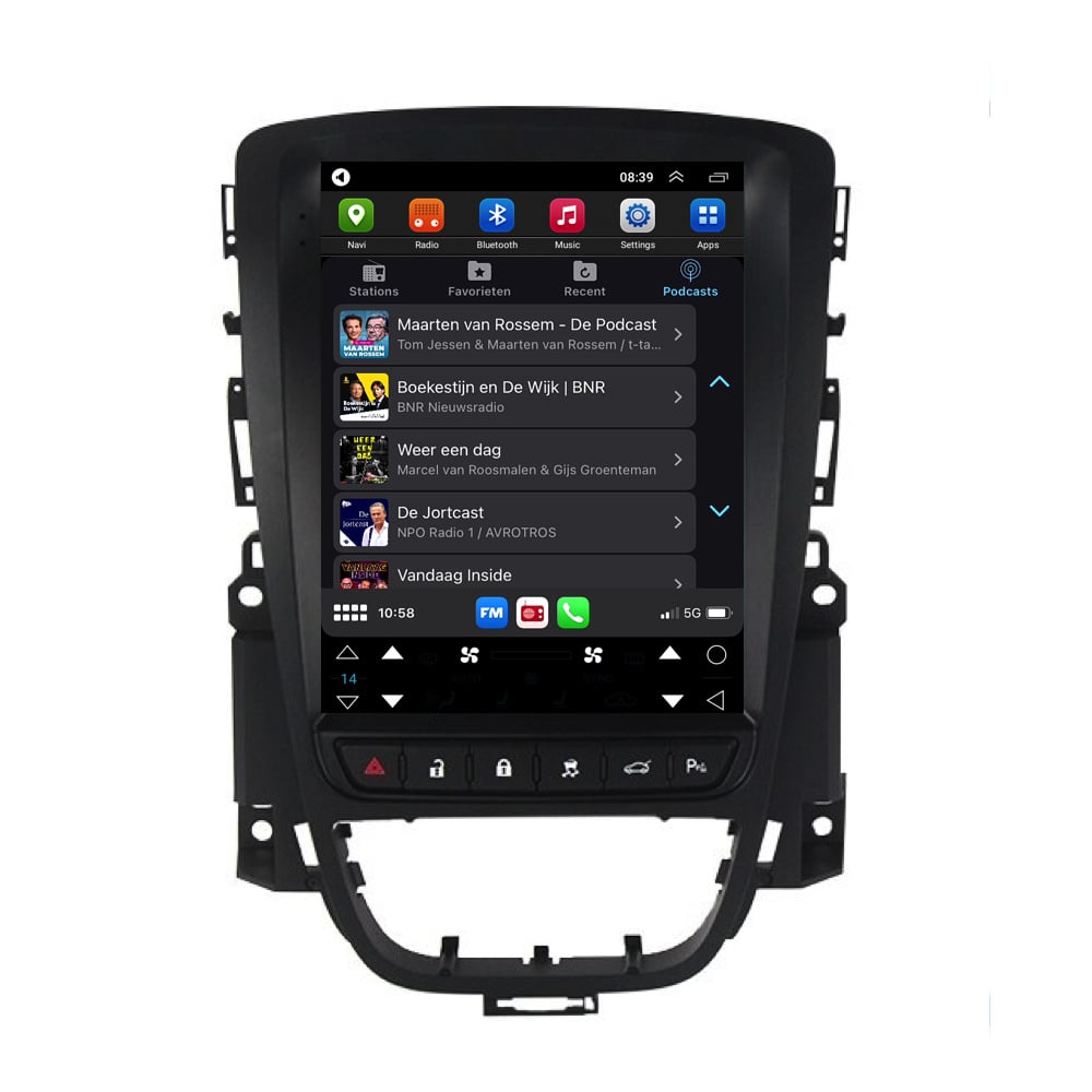 Opel Astra J y Cascada | CarPlay Android | 2009 a 2015 | pantalla grande