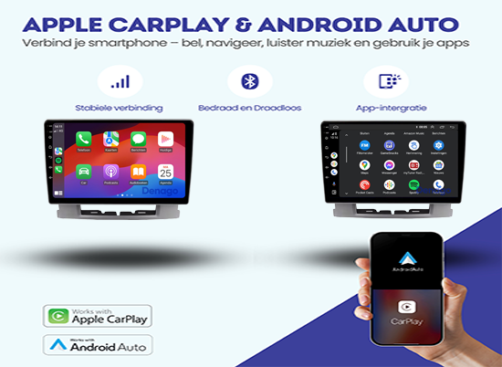 Opel Astra J CarPlay autoradio | 2009 t/m 2016 | Denago DNG-A280 | 9 inch | Android 13 | Draadloos CarPlay & Android Auto
