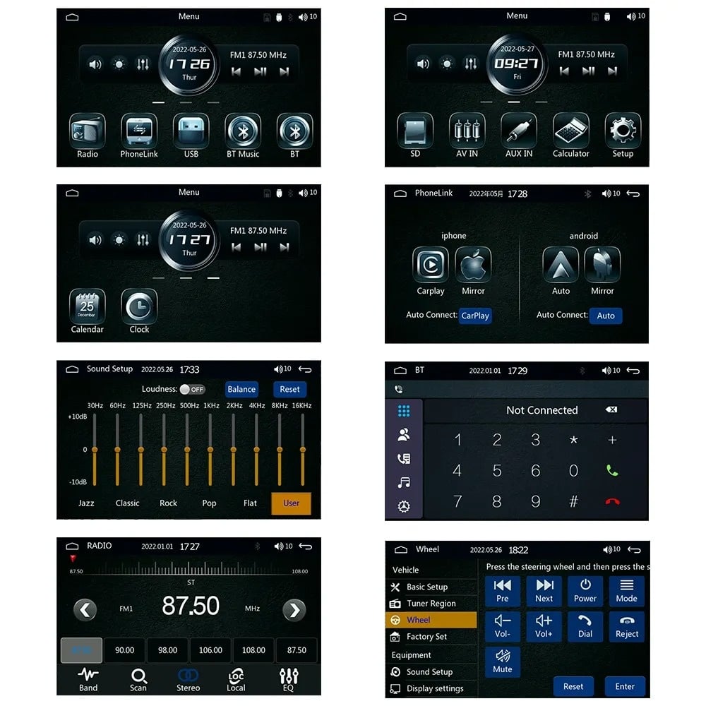 2-DIN | CarPlay Autoradio met USB-Aansluiting