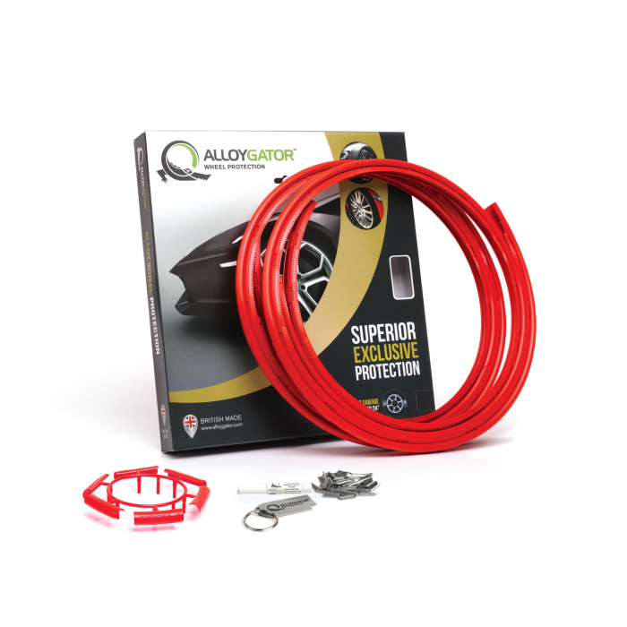Alloygator Rim Protection | Red | Curb Protection | Exclusive (12-24'' inch)