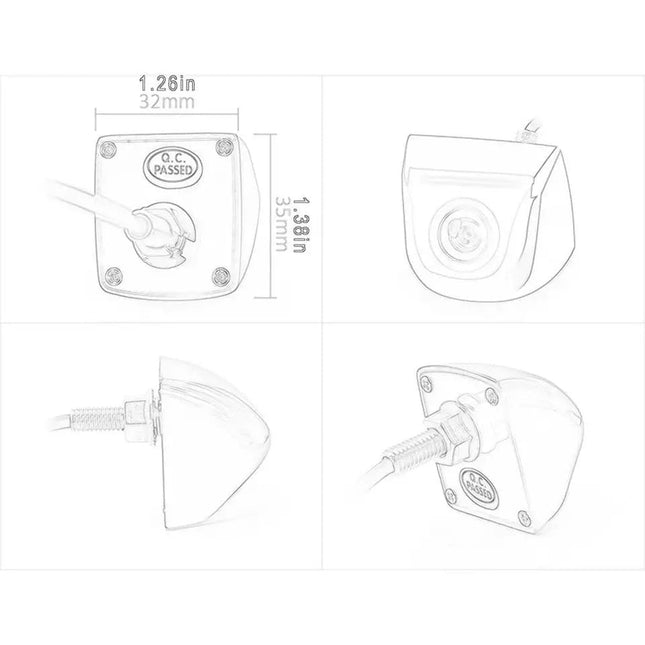 RV-370 Achteruitrijcamera | Originele look | Zilver