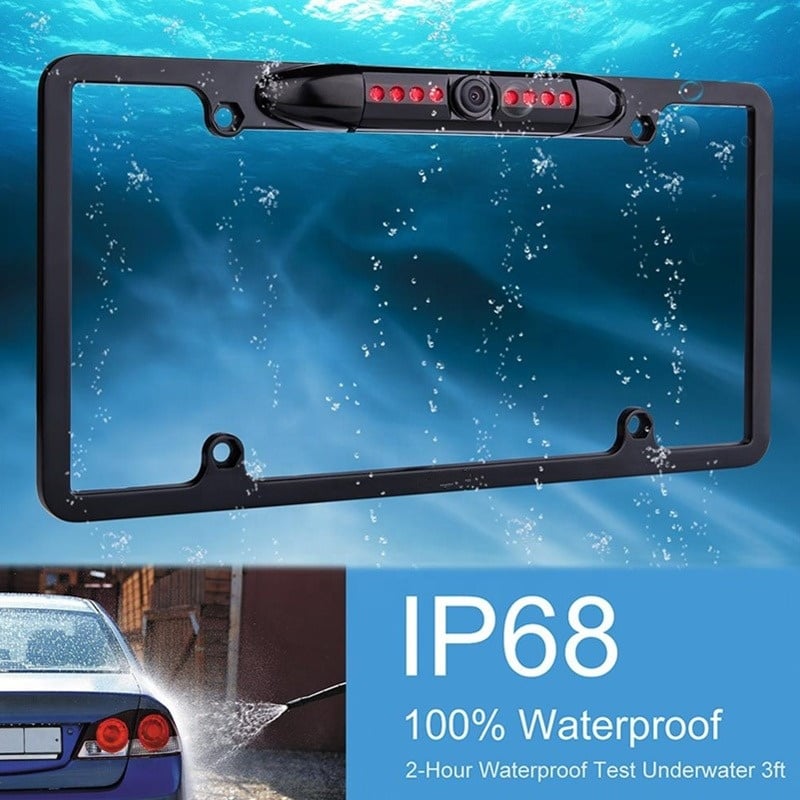 AntDau71 - License plate holder with rear view camera, HD led and parking sensors, night vision, rear view camera for European vehicles cw237 AntDau71 - License plate holder with rear view camera, HD led and parking sensors, night vision, rear view camera for European vehicles cw237