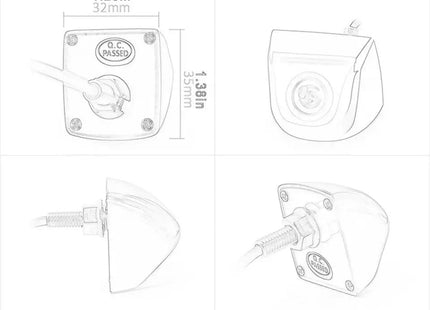 RV-350 Achteruitrijcamera | Originele look | Zwart