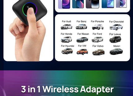 Carlinkit T-Box Ambient CarPlay | 8GB + 128GB | Netflix & Youtube