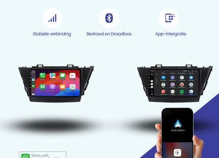 Toyota Prius Plus CarPlay autoradio | 2009 t/m 2015 | Denago DNG-A365 | 9 inch | Android 13 | Draadloos CarPlay & Android Auto
