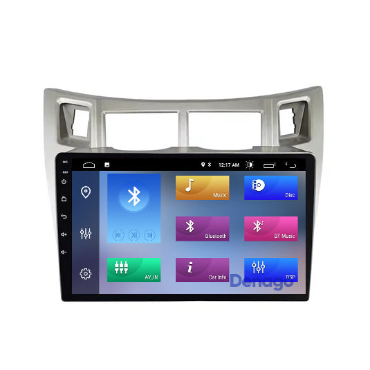 Toyota Yaris CarPlay car radio silver | 2005 to 2012 | Denago DNG-A289 | 9 inches | Android 13 | Wireless CarPlay & Android Auto