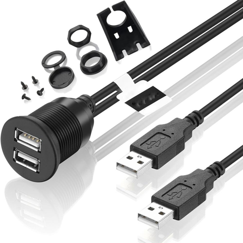 Cartónix | CTX-3300 | Cable incorporado de 1 metro con doble puerto USB para salpicadero