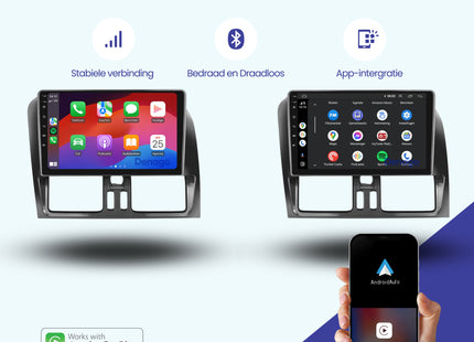 Volvo XC60 CarPlay autoradio | 2008 t/m 2018 | Denago DNG-A383 | 9 inch | Android 13 | Draadloos CarPlay & Android Auto